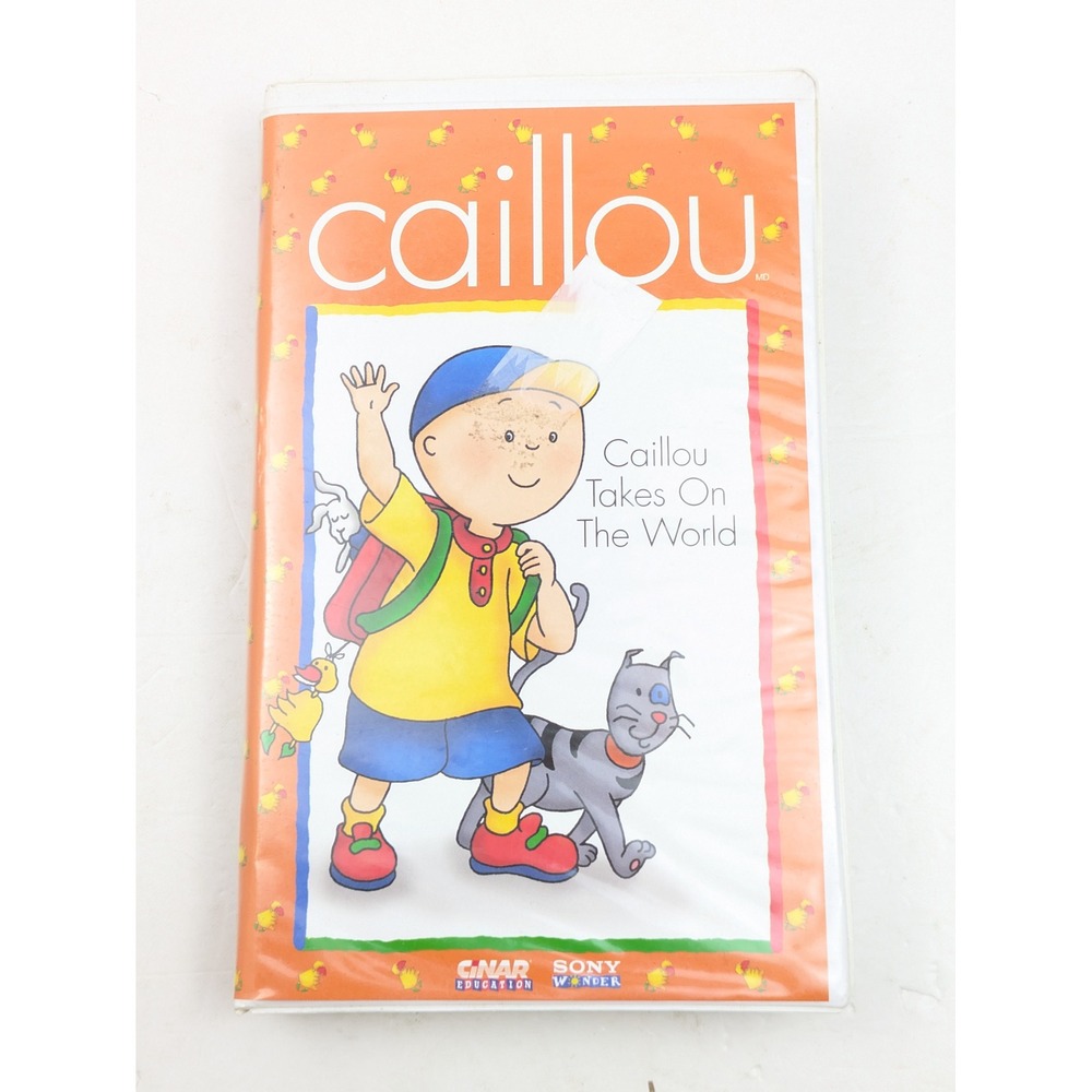 Caillou Takes‎ On The World VHS 1998 CNAR Sony Wonder Kids Children Video